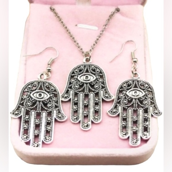 🔥HASMA👁Matching Earrings/Necklace SET 👁🔥 - Picture 9 of 9